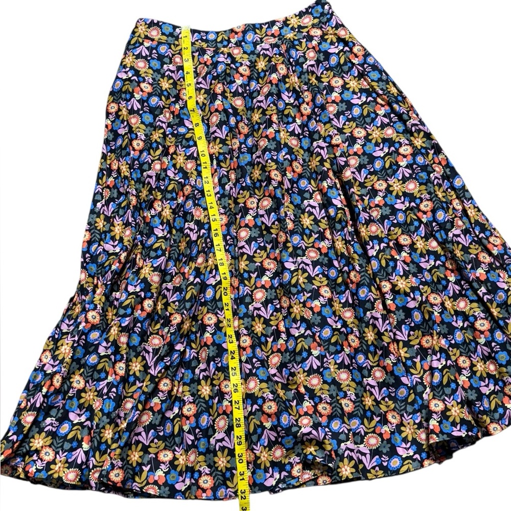 Boden Floral Maxi Skirt — Black with Blue, Pink, Yellow & Green Floral Print - Picture 6 of 7